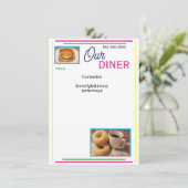 Unser individuelles Diner-Menü Menükarte (Stehend Vorderseite)