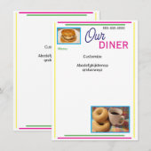 Unser individuelles Diner-Menü Menükarte (Vorne/Hinten)