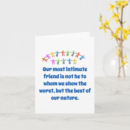 Unser intimster Freund - Freundschaftsangebot Karte (Gelbe Blume)