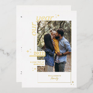 Unser Jahr im Überblick l Jahr voller Erinnerungen Folien Feiertagskarte