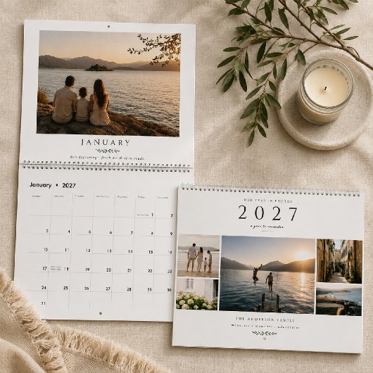Unser Jahr in Fotos Personalisierter Familienkalen Kalender