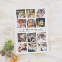 Unser Jahr Minimalistisch 12 FotoCollage Weihnacht