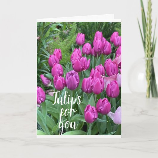 "UNSER JAHRESTULIPS" TULIPS/ALL MEINE LIEBE ZU IHN KARTE (Vorderseite)