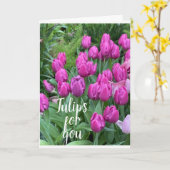 "UNSER JAHRESTULIPS" TULIPS/ALL MEINE LIEBE ZU IHN KARTE (Gelbe Blume)