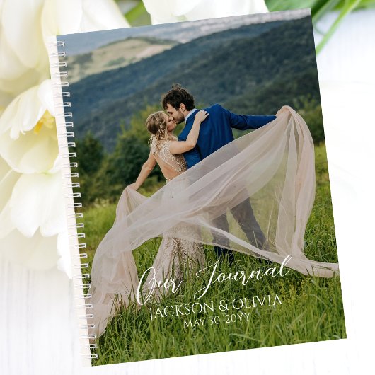 Unser Journal Custom Foto für Husband Bride,Elegan Notizblock