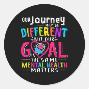 Unser Journey Mental Health S Awareness Month Gehi Runder Aufkleber