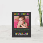 Unser Kind könnte der Grund sein, warum Sie Mittei Dankeskarte (Vorderseite)