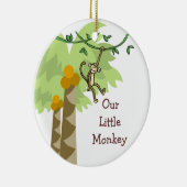 Unser kleiner Affe-personalisiertes Foto-Baby Keramik Ornament (Rechts)