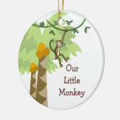 Unser kleiner Affe-personalisiertes Foto-Baby Keramik Ornament (Links)