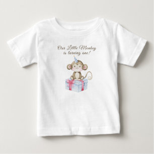 Unser kleiner Affe wird ein Jahr alt Baby T-shirt