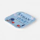 Unser kleiner Astronaut wird eins! Party-Platine Pappteller (Gewinkelt)