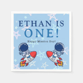 Unser kleiner Astronaut wird eins! Space Party Nap Serviette