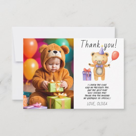 Unser kleiner Bär Geburtstag Danke (Vorderseite)