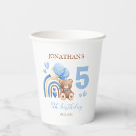 Unser kleiner Bär Niedlich Rainbow Ballon Geburtst Pappbecher