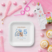 Unser kleiner Bär Niedlich Rainbow Ballon Geburtst Pappteller (Party)