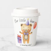 Unser kleiner Bär verwandelt einen Kindergeburtsta Pappbecher (Rückseite)