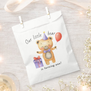 Unser kleiner Bär wird eins Kindergeburtstag Geschenktütchen
