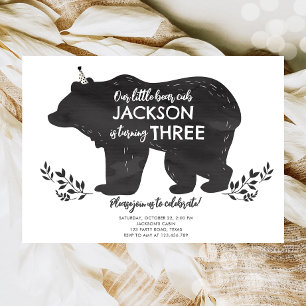 Unser kleiner Bärenkuppel Waldwald Junge Geburtsta Einladung