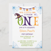 Unser kleiner Boo, der einen dreht, Halloween 1. G Einladung (Vorderseite)