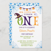 Unser kleiner Boo, der einen dreht, Halloween 1. G Einladung (Vorne/Hinten)