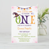 Unser kleiner Boo, der einen dreht, Halloween 1. G Einladung (Stehend Vorderseite)