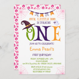 Unser kleiner Boo, der einen dreht, Halloween 1. G Einladung