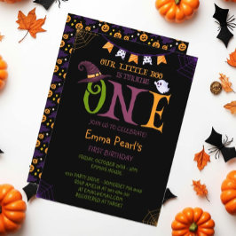 Unser kleiner Boo, der einen dreht, Halloween 1. G Einladung