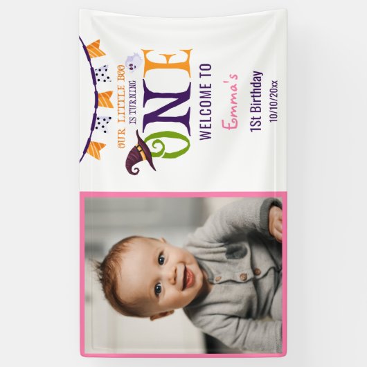 Unser kleiner Boo, der eins dreht, Halloween, 1. G Banner (Vertikal)