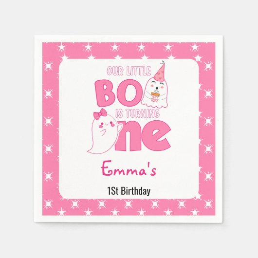 Unser kleiner Boo, der eins dreht, Halloween, 1. G Serviette (Vorderseite)