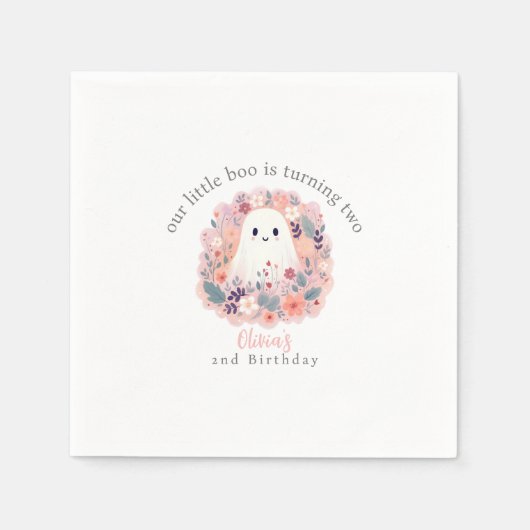 Unser kleiner Boo dreht 2 Boho Ghost Serviette (Vorderseite)