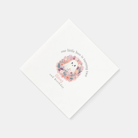 Unser kleiner Boo dreht 2 Boho Ghost Serviette (Ecke)