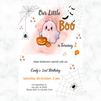 Unser kleiner Boo dreht den Geburtstag Einladung