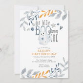 Unser kleiner Boo dreht einen 1. Geburtstag Einladung (Vorderseite)