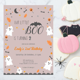 Unser kleiner Boo dreht sich, Halloween zum Geburt Einladung