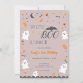 Unser kleiner Boo dreht sich, Halloween zum Geburt Einladung (Vorderseite)