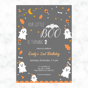 Unser kleiner Boo dreht sich um H,alloween Einladung