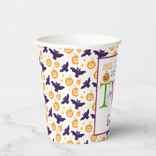 Unser kleiner Boo dreht sich um zwei, Halloween, 2 Pappbecher (Rechts)