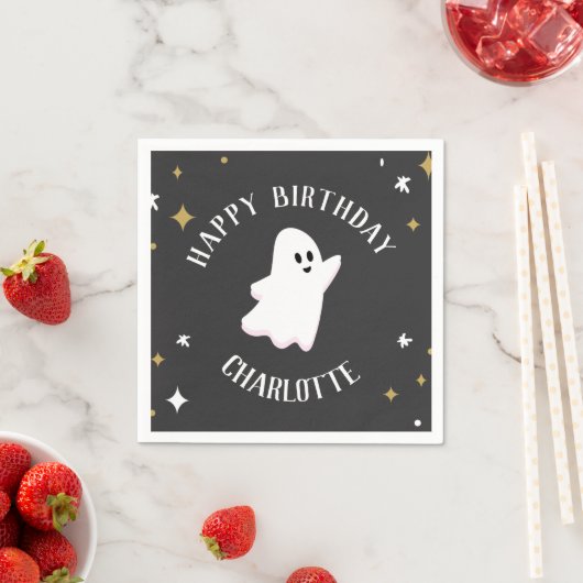 Unser kleiner Boo dreht zwei Geisterhaus Serviette (Beispiel)