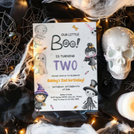 Unser kleiner Boo dreht zwei Halloween, den 2. Geb Einladung