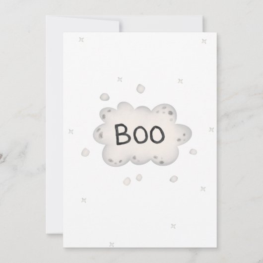 Unser kleiner Boo dreht zwei Halloween, den 2. Geb Einladung (Rückseite)