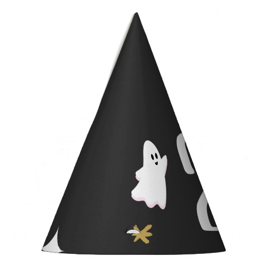 Unser kleiner Boo dreht zwei Partyhütchen (Links)