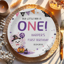 Unser kleiner Boo Halloween Geburtstag Pappteller