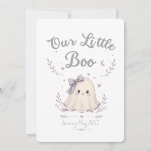 Unser kleiner Boo Halloween Schwangerschaftsankünd Einladung