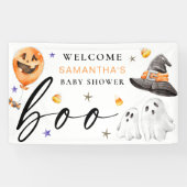 Unser kleiner Boo ist die Halloween-Kinderdusche Banner (Horizontal)
