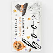 Unser kleiner Boo ist die Halloween-Kinderdusche Banner (Vertikal)