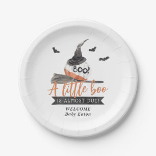 Unser kleiner Boo ist fast wegen Halloween Baby Pappteller