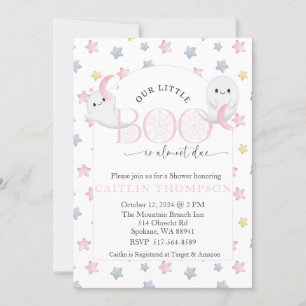 Unser kleiner Boo ist fast zu Halloween Baby Einladung