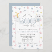 Unser kleiner Boo ist fast zu Halloween Einladung (Vorne/Hinten)