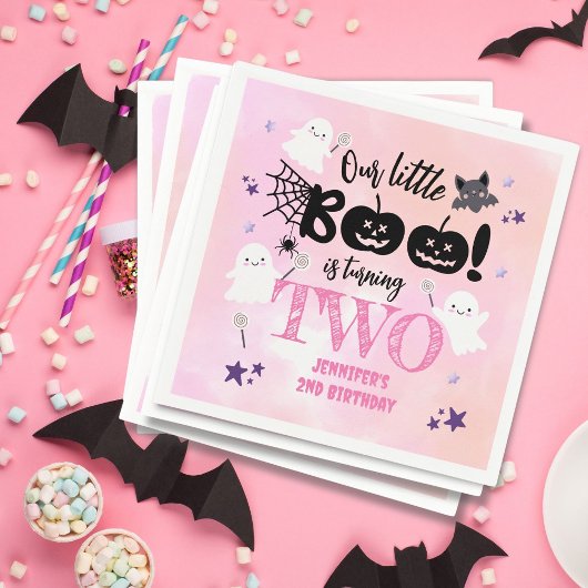 Unser kleiner Boo macht ZWEI! Halloween Serviette