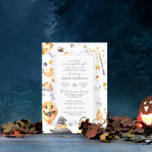 Unser kleiner Boo! | Wasserfarben Halloween-Kinder Einladung